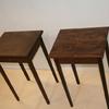 set of walnut end tables